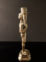 Vintage Bronze Tone Blackamoor Candle Holder Moorish Moors Morcic