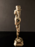 Vintage Bronze Tone Blackamoor Candle Holder Moorish Moors Morcic