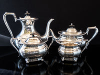 Vintage Silver Plate Coffee Tea Set Art Deco Israel Freeman Sheffield England