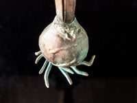 Vintage Carnevale Verdigris Brass Onion Bulb Bud Vase Tulip Bulb