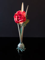 Vintage Carnevale Verdigris Brass Onion Bulb Bud Vase Tulip Bulb