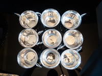 Vintage XL Silver Plate Floral Punch Bowl Set With 9 Cups And Ladle Silver And Silverplate