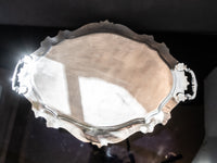 Large Silver Plate Serving Tray Oval Reed And Barton Victorian 6700 Trays