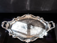 Large Silver Plate Serving Tray Oval Reed And Barton Victorian 6700 Trays
