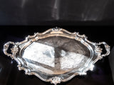 Large Silver Plate Serving Tray Oval Reed And Barton Victorian 6700 Trays