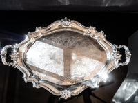 Large Silver Plate Serving Tray Oval Reed And Barton Victorian 6700 Trays