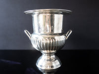 Vintage Silver Plate Trophy Style Champagne Chiller Ice Bucket IOB Barware