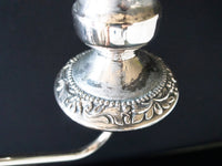 Vintage Silver Plate Convertible Candelabra Candle Holder With Glass Shades Tall Candles And Candelabra
