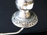 Vintage Silver Plate Convertible Candelabra Candle Holder With Glass Shades Tall Candles And Candelabra