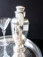 Vintage Silver Plate And Copper Cocktail Shaker Martini Shaker Decanter Barware