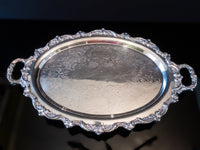 Vintage Silver Plate Tea Set With Tray Old English By Poole