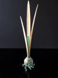 Vintage Carnevale Verdigris Brass Onion Bulb Bud Vase Tulip Bulb