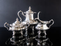Vintage Silver Plate Tea Set Coffee Service Set Rosewood By Gorham Ornate