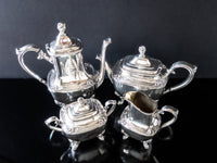 Vintage Silver Plate Tea Set Coffee Service Daffodil Rogers Bros IS