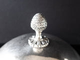 Large Antique Silver Plate Meat Dome Food Cloche Hotel Silver
