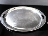 Vintage Silver Plate Oval Serving Tray Art Deco