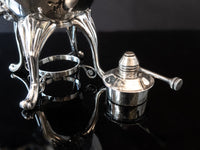 Antique Silver Plate Samovar Coffee Urn With Burner Barbour Silver Co Quadruple Plate