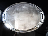 Vintage Silver Plate Oval Serving Tray Art Deco