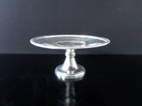 The Hilton Hotel Silver Soldered Cake Stand Pedestal Dish Taza Circa 1960