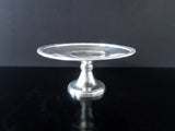 The Hilton Hotel Silver Soldered Cake Stand Pedestal Dish Taza Circa 1960