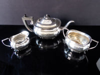 Antique Silver Plate Edwardian Art Deco Tea Set Hard Soldered Set