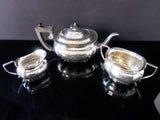 Antique Silver Plate Edwardian Art Deco Tea Set Hard Soldered Set