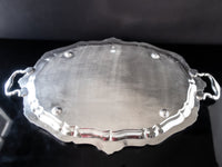 Large Silver Plate Serving Tray Gorham Rosewood YC1607