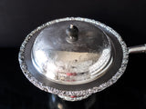 Large Silver Plate Covered Chafing Dish Warming Serving Dish Beverly Manor