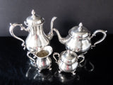 Vintage Silver Plate Du Barry Tea Set Coffee Service Set Wilcox IS