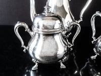 Vintage Silverplate Coffee Tea Set King George International Silver