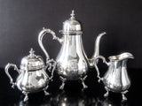 Vintage Silverplate Coffee Tea Set King George International Silver