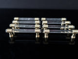 Vintage Lucite and Brass Cabinet Drawer Pulls Handles Set Of 16