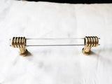 Vintage Lucite and Brass Cabinet Drawer Pulls Handles Set Of 16