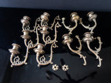 Set Of 10 Bronze Candle Holder Arms Wall Sconces Arms Ornate