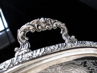 Vintage Silver Plate Serving Tray Rectangular Tray Henley