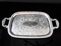 Vintage Silver Plate Serving Tray Rectangular Tray Henley