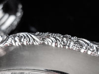 Large Silver Plate Covered Chafing Dish Warming Serving Dish Beverly Manor