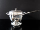 Large Silver Plate Covered Chafing Dish Warming Serving Dish Beverly Manor