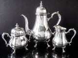 Vintage Silverplate Coffee Tea Set King George International Silver