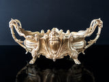 Gilded Jardiniere by J.B. Hirsch Company Rams Head French Beaux Arts