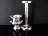 Vintage Silverplate Champagne Stand Ice Bucket Stand Chiller Urn Silver