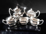 Antique Edwardian Queen Anne Style Silver Plate Tea Set Coffee Service Reed And Barton