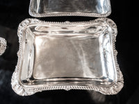 Victorian Silver Plate Covered Dish Ornate Made In England