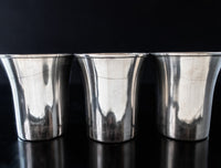 Vintage Silverplate Mint Julep Cups Tumblers Set Of 3