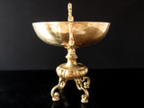 Vintage Brass Pedestal Bowl Centerpiece