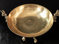 Vintage Brass Pedestal Bowl Centerpiece