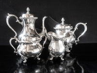 Vintage Silver Plate Du Barry Floral Tea Set Service Set Wilcox IS