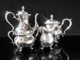 Vintage Silver Plate Du Barry Floral Tea Set Service Set Wilcox IS