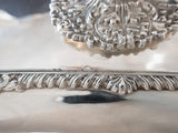 Victorian Silver Plate Covered Dish Ornate Made In England
