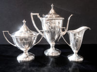 Antique Silverplate Tea Set Sheffield Reproduction By Forbes Silver Co